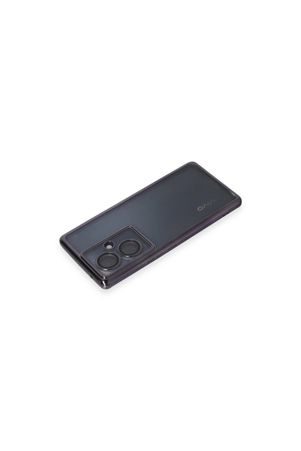 Evimdeyokyok Vivo V29 Lite Kılıf Razer Lensli Silikon - Mor