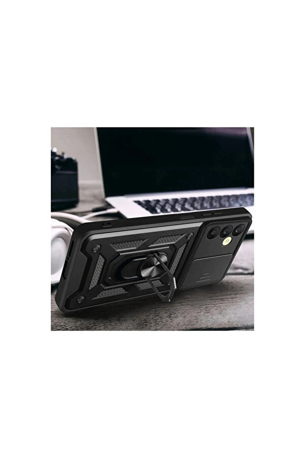 Evi̇mdeyokyok Samsung Galaxy S24 Fe Pars Lens Yüzüklü Si̇li̇kon - Laci̇vert