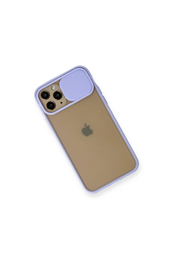 Evi̇mdeyokyok Apple İphone 11 Pro Kılıf Palm Buzlu Kamera Sürgülü Si̇li̇kon - Li̇la