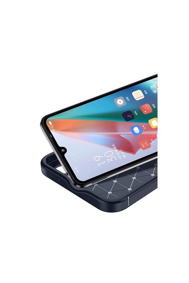 Evi̇mdeyokyok İnfi̇ni̇x Hot 50 4G Kılıf Auto Focus Karbon Kapak - Laci̇vert