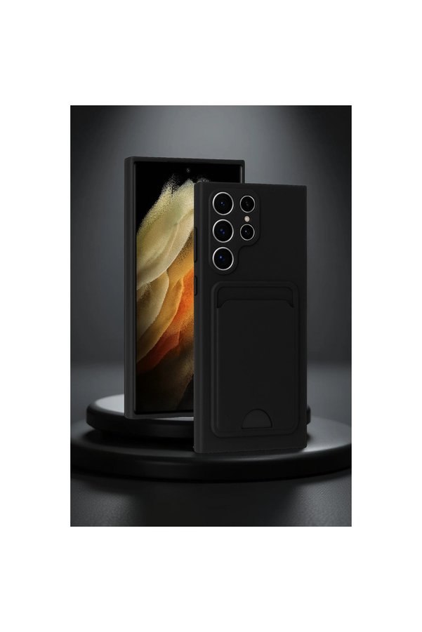 Evimdeyokyok Samsung Galaxy S24 Ultra Kılıf Kelvin Kartvizitli Silikon - Siyah
