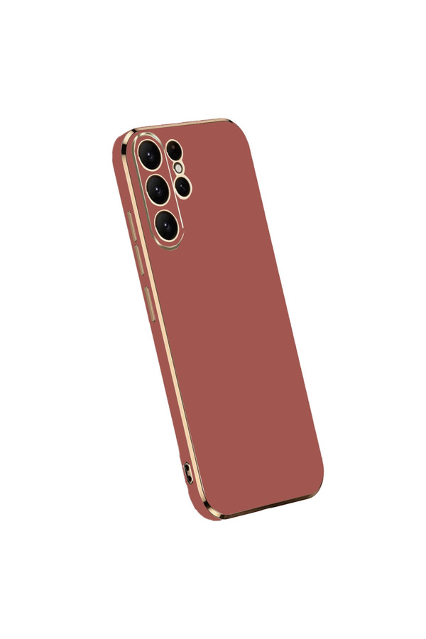Evi̇mdeyokyok Samsung Galaxy S24 Ultra Kılıf Volet Si̇li̇kon - Kırmızı