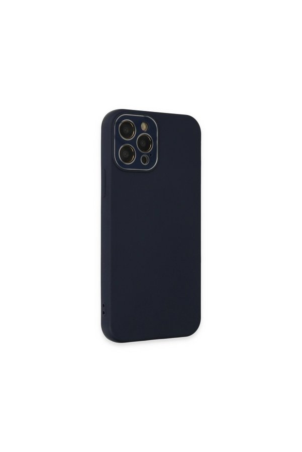 Evimdeyokyok Apple İphone 12 Pro Kılıf Lansman Glass Kapak - Lacivert