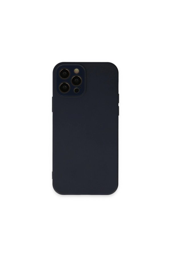 Evimdeyokyok Apple İphone 12 Pro Kılıf Lansman Glass Kapak - Lacivert
