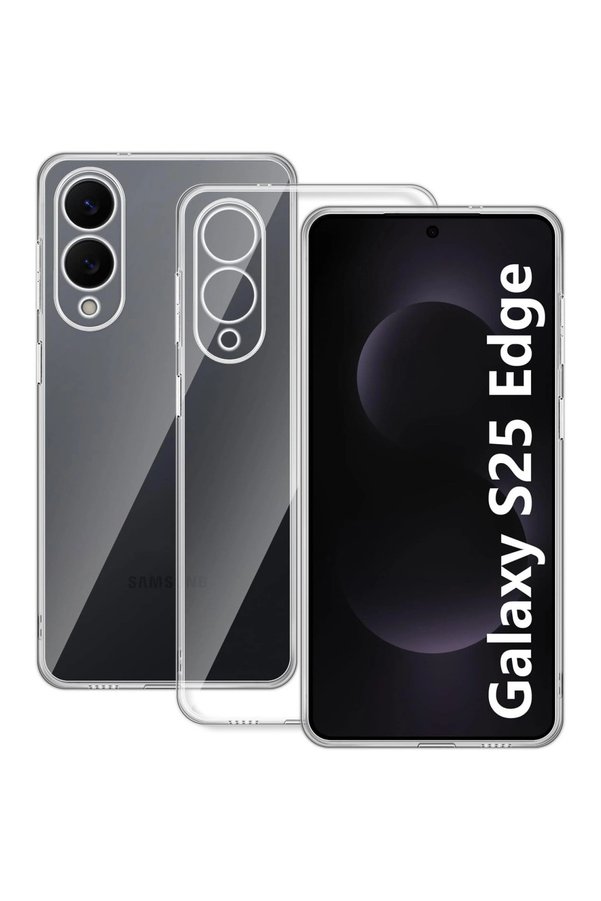 Evimdeyokyok Samsung Galaxy S25 Edge Kılıf Lüx Şeffaf Silikon