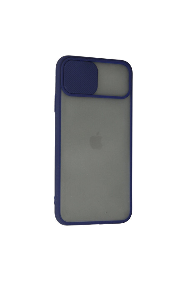 Evi̇mdeyokyok Apple İphone 11 Pro Max Kılıf Palm Buzlu Kamera Sürgülü Si̇li̇kon - Laci̇vert