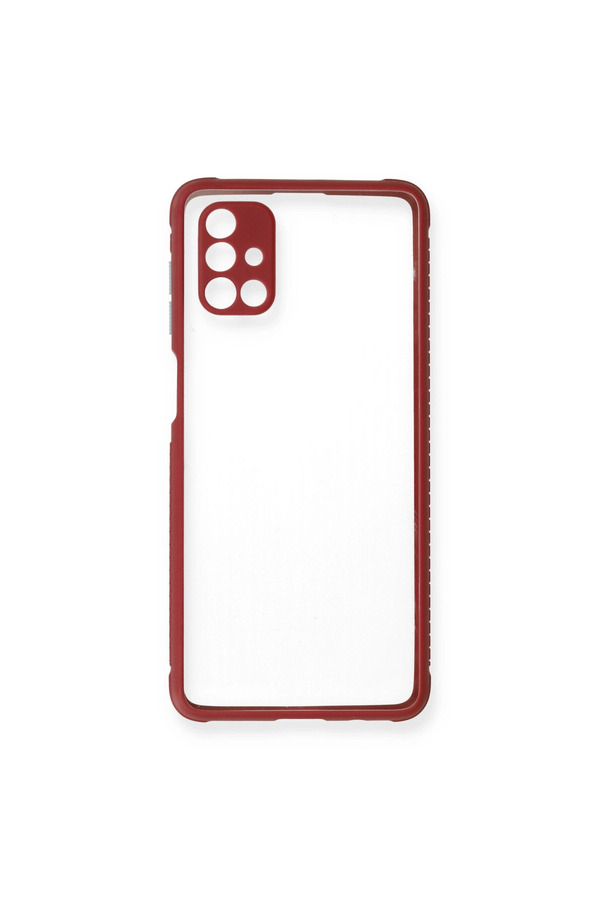 Evimdeyokyok Samsung Galaxy M51 Kılıf Miami Şeffaf Silikon - Fuşya