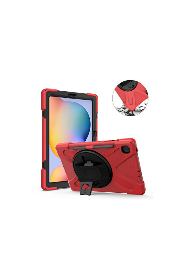 Evi̇mdeyokyok Samsung Galaxy P610 Tab S6 Li̇te 10.4 Kılıf Amazi̇ng Tablet Kapak - Kırmızı