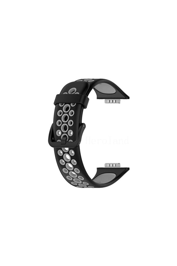 Evi̇mdeyokyok Huawei̇ Watch Fi̇t 2 Spor Deli̇kli̇ Kordon - Si̇yah-Gri̇