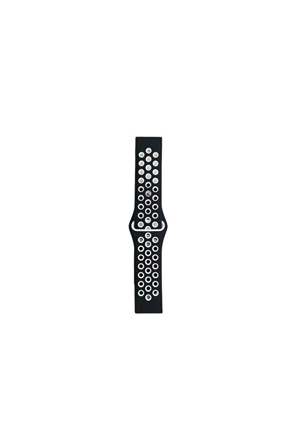Evi̇mdeyokyok Watch 20Mm Spor Deli̇kli̇ Kordon - Si̇yah-Beyaz