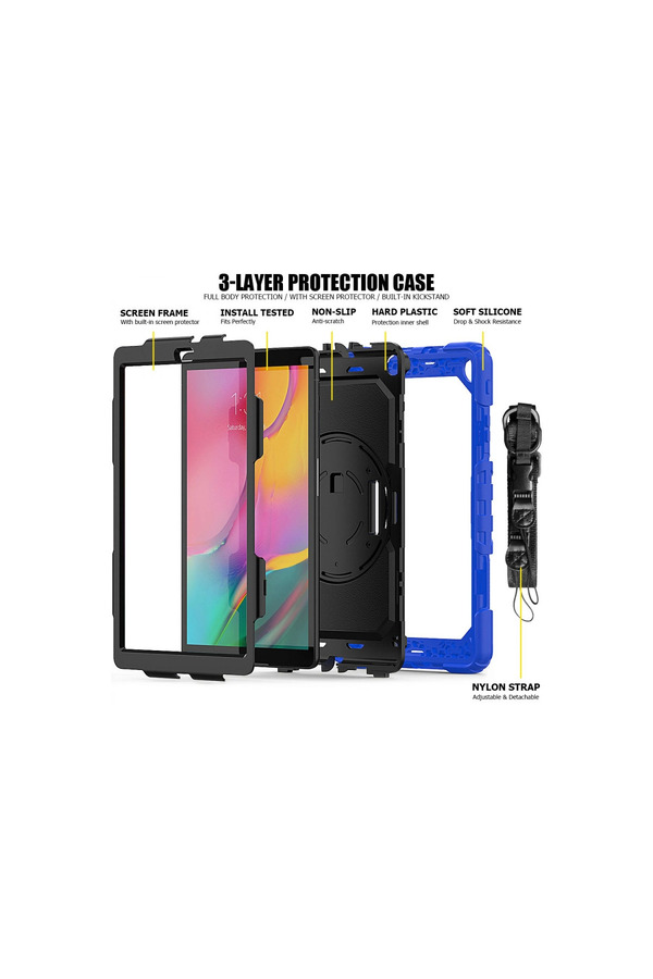 Evi̇mdeyokyok Samsung Galaxy T510 Tab A 10.1 Kılıf Pars Tablet Kapak - Mavi̇