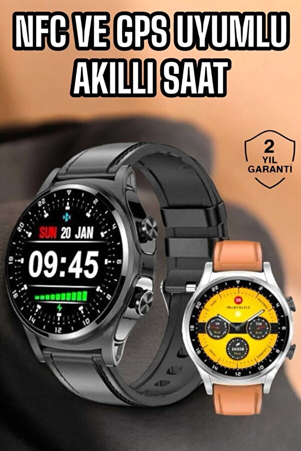 Ethab Gi̇yi̇m Akıllı Saat Ti̇treşi̇mli̇ Pusula Nabız Ve Tansi̇yon Ölçer Nfc Uyumlu - Glst9813-2738