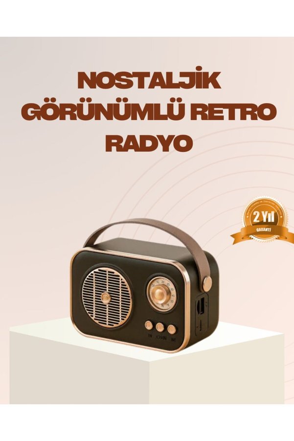 Renklime Retro Bluetooth Radyo – Nostaljik Tasarım, Tf Kart Ve Usb Destekli - Lisinya
