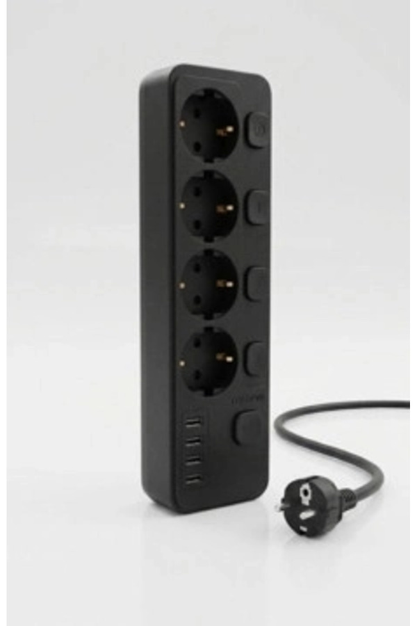 Evi̇mdeyokyok Akım Korumalı 4’Lü Pri̇z 2Xusb 2Xtype-C Çıkış Yüksek Geri̇li̇m Koruma Pri̇z Çoğaltıcı