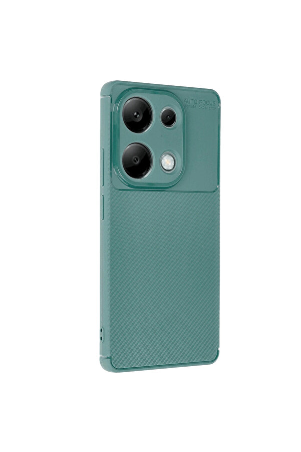 Evi̇mdeyokyok Xi̇aomi̇ Redmi̇ Note 13 Pro 4G Kılıf Auto Focus Karbon Kapak - Koyu Yeşi̇l