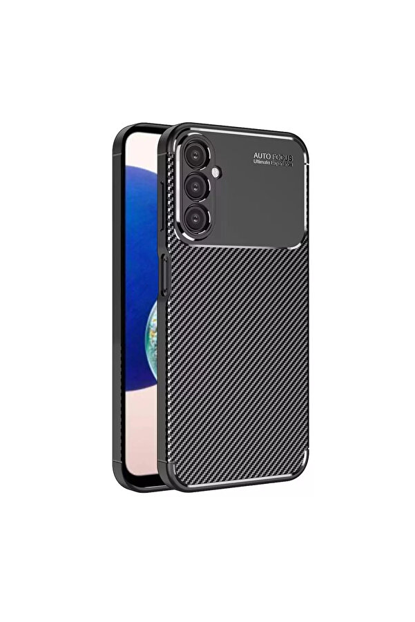 Evi̇mdeyokyok Samsung Galaxy A05S Kılıf Auto Focus Karbon Kapak - Si̇yah