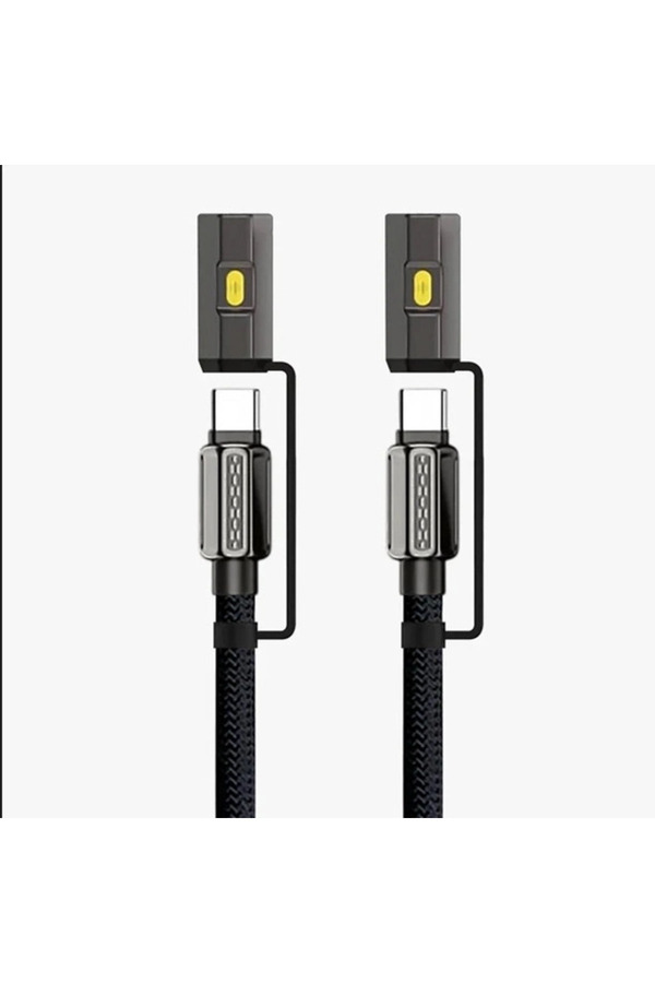 Evi̇mdeyokyok Led Fener Ve Alevsi̇z Çakmak Fonksi̇yonlu Type-C Şarj Ve Data Kablosu 120 Cm Si̇yah