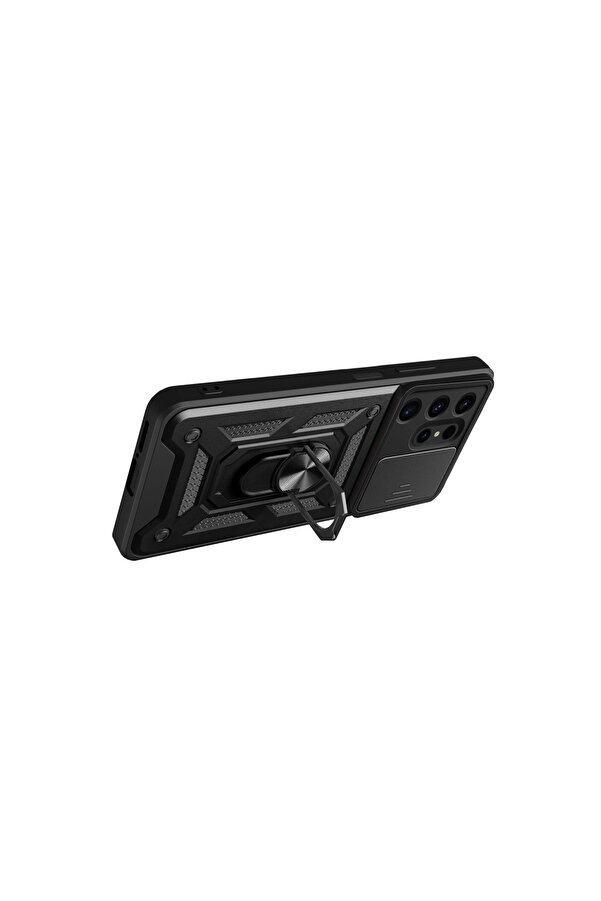 Evi̇mdeyokyok Samsung Galaxy S24 Ultra Kılıf Pars Lens Yüzüklü Si̇li̇kon - Yeşi̇l