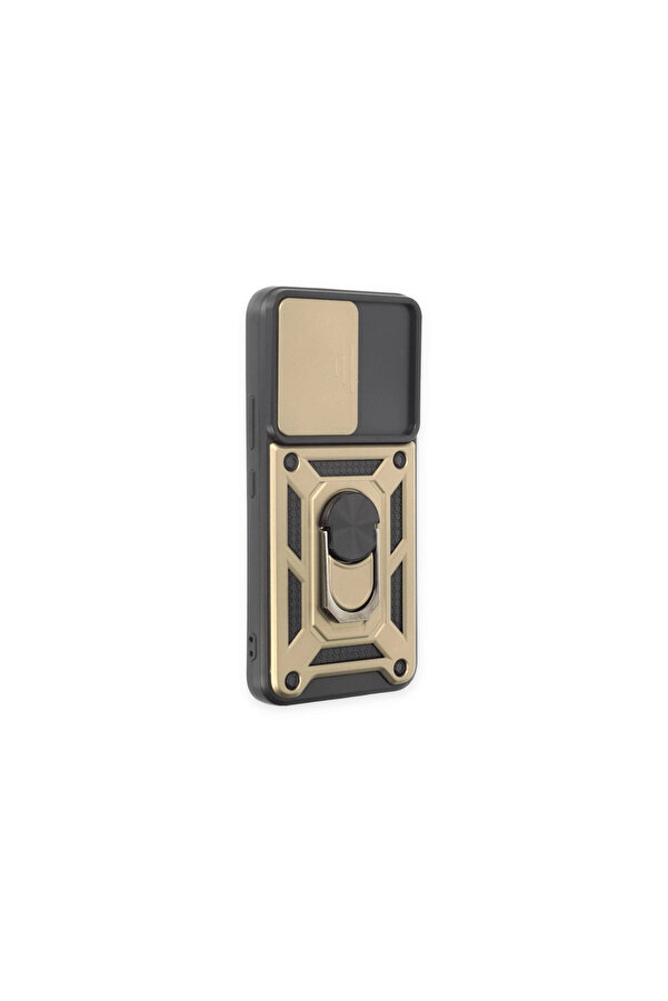 Evi̇mdeyokyok Samsung Galaxy S24 Kılıf Pars Lens Yüzüklü Si̇li̇kon - Gold