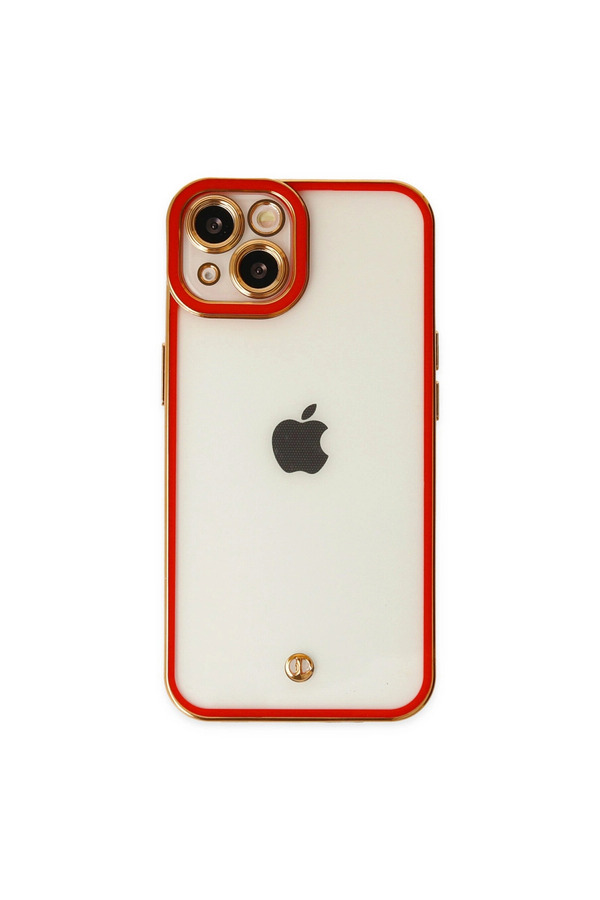 Evi̇mdeyokyok Apple İphone 14 Plus Kılıf Li̇va Lens Si̇li̇kon - Kırmızı