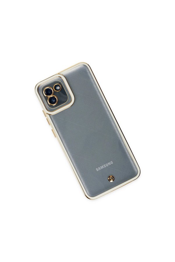 Evimdeyokyok Samsung Galaxy A03 Kılıf Liva Lens Silikon - Beyaz