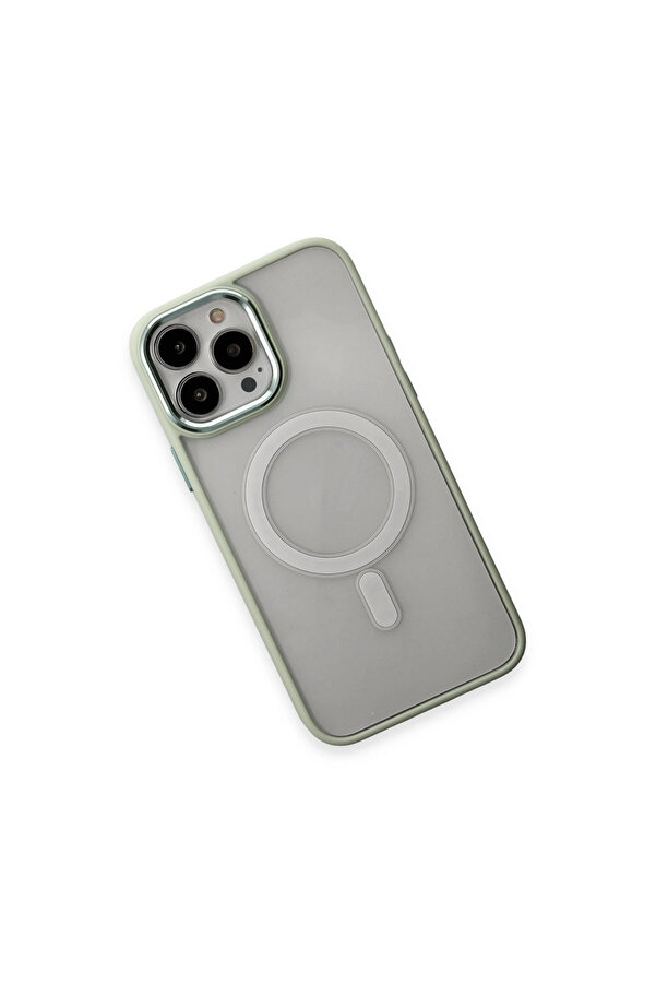 Evi̇mdeyokyok Apple İphone 15 Pro Kılıf Room Magneti̇csafe Si̇li̇kon - Su Yeşi̇li̇