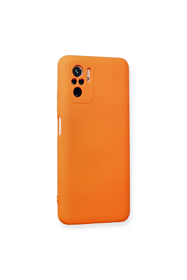 Evi̇mdeyokyok Xi̇aomi̇ Redmi̇ Note 10 Kılıf Nano İçi̇ Kadi̇fe Si̇li̇kon - Turuncu