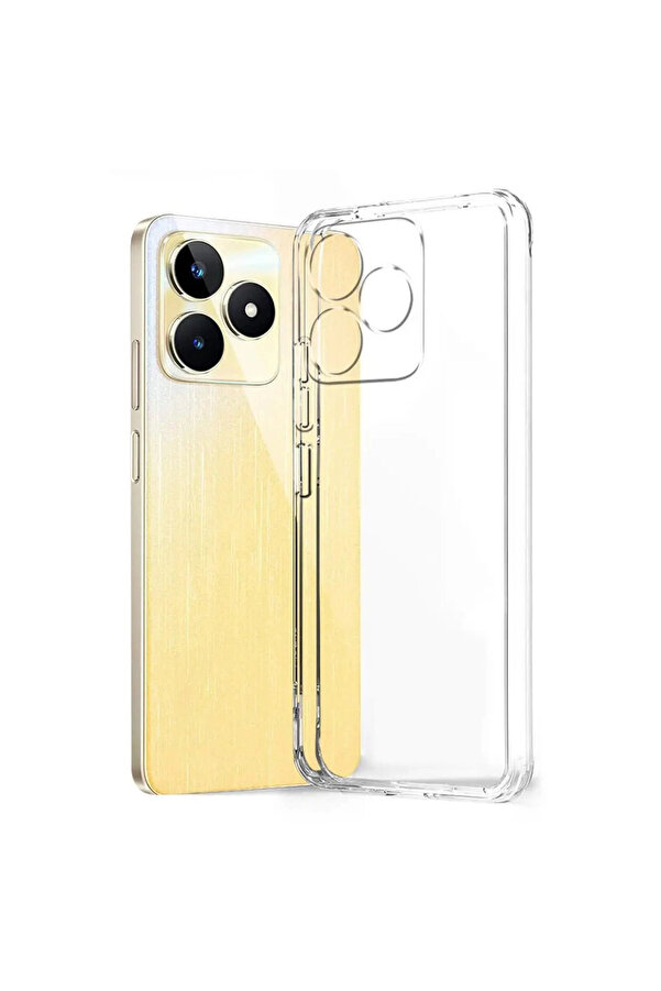 Evi̇mdeyokyok Realme Note 50 4G Kılıf Lüx Şeffaf Si̇li̇kon