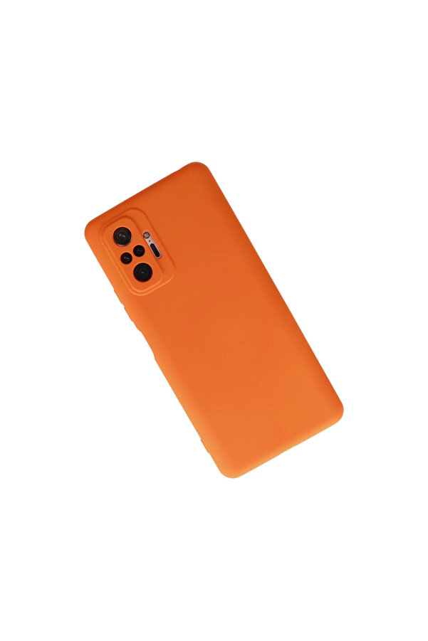 Evi̇mdeyokyok Xi̇aomi̇ Redmi̇ Note 10 Pro Kılıf Nano İçi̇ Kadi̇fe Si̇li̇kon - Turuncu