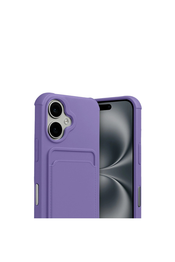 Evi̇mdeyokyok Apple İphone 17 Kelvi̇n Kartvi̇zi̇tli̇ Si̇li̇kon - Li̇la