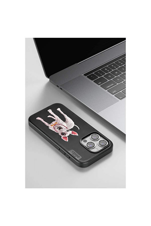 Evi̇mdeyokyok Venco Apple İphone 15 Pro Max Perma Desenli̇ Kapak - Laci̇vert