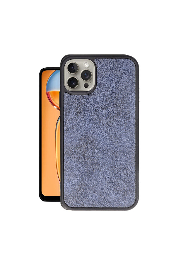 Evi̇mdeyokyok Apple İphone 14 Pro Max Kılıf Aras Deri̇ Kapak - Laci̇vert