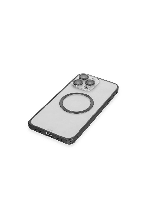 Evi̇mdeyokyok Joko Apple İphone 15 Pro Max Kılıf Metal Bumper Magneti̇csafe Kapak - Si̇yah