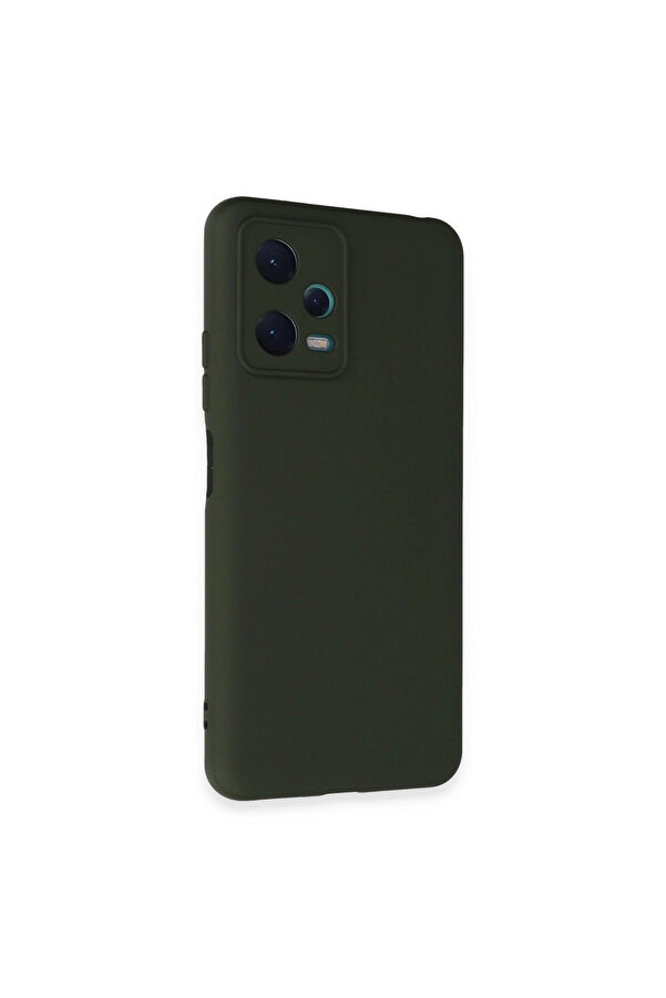 Evi̇mdeyokyok Xi̇aomi̇ Redmi̇ Note 12 5G Kılıf Nano İçi̇ Kadi̇fe Si̇li̇kon - Koyu Yeşi̇l