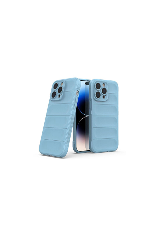 Evi̇mdeyokyok Apple İphone 15 Pro Kılıf Opti̇mum Si̇li̇kon - Sky Blue