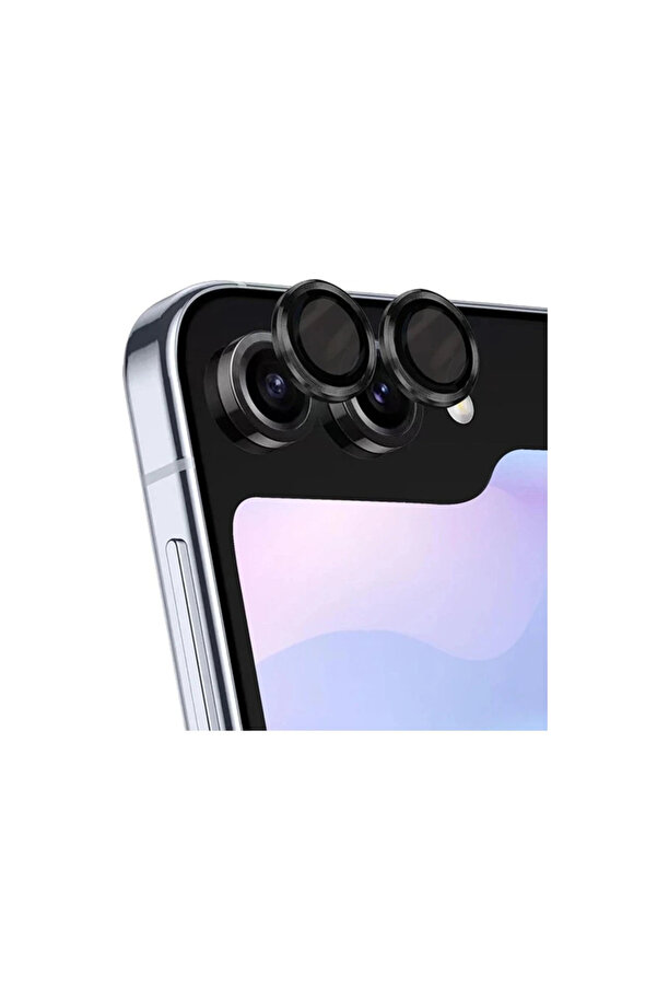 Evi̇mdeyokyok Samsung Galaxy Z Fli̇p 5 Valdez Metal Kamera Lens - Si̇yah