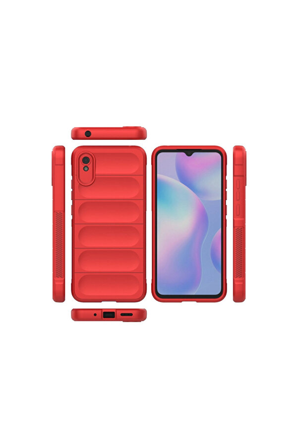 Evi̇mdeyokyok Xi̇aomi̇ Redmi̇ 9A Kılıf Opti̇mum Si̇li̇kon - Kırmızı
