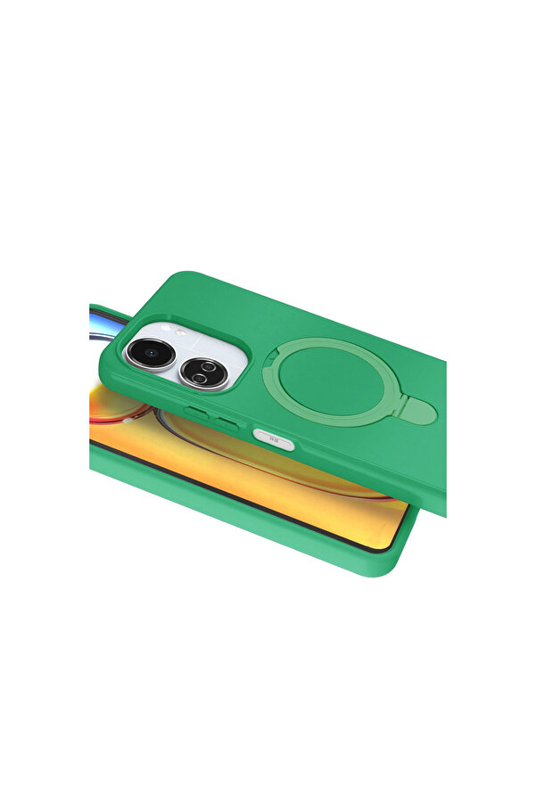 Evi̇mdeyokyok Xi̇aomi̇ Redmi̇ 13C Regal Magsafe Standlı Kapak - Yeşi̇l