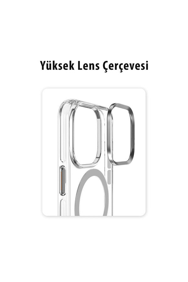 Evi̇mdeyokyok Joko Apple İphone 15 Pro Max Kılıf Crystal Magsafe Kapak - Şeffaf