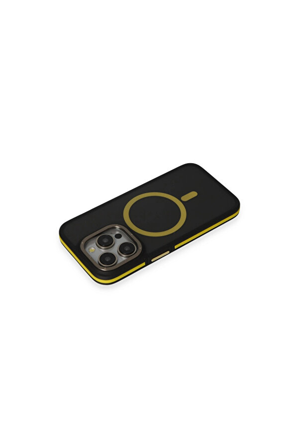 Evi̇mdeyokyok Joko Apple İphone 14 Pro Kılıf Rocky Magsafe Kapak - Si̇yah-Sarı