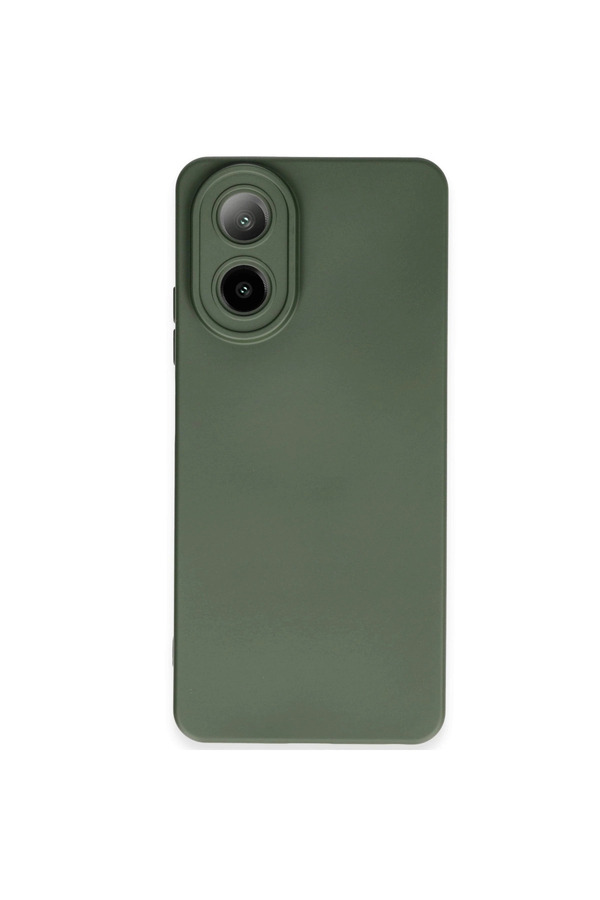 Evi̇mdeyokyok Oppo A38 Kılıf Nano İçi̇ Kadi̇fe Si̇li̇kon - Koyu Yeşi̇l