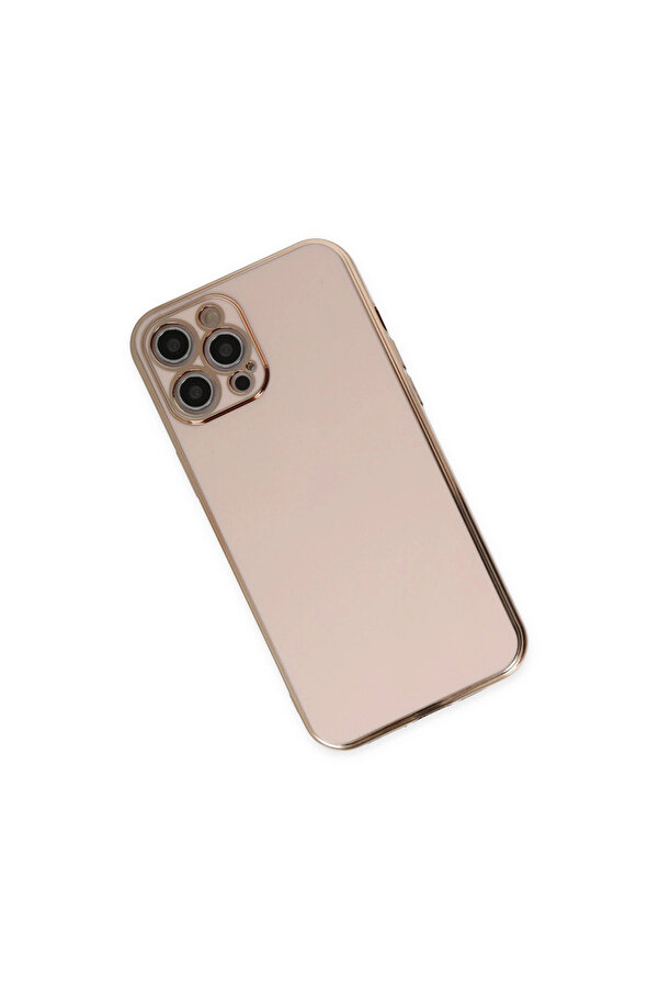 Evi̇mdeyokyok Apple İphone 12 Pro Kılıf Volet Si̇li̇kon - Pembe