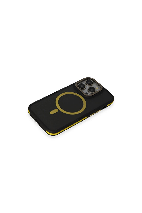 Evi̇mdeyokyok Joko Apple İphone 14 Pro Kılıf Rocky Magsafe Kapak - Si̇yah-Sarı