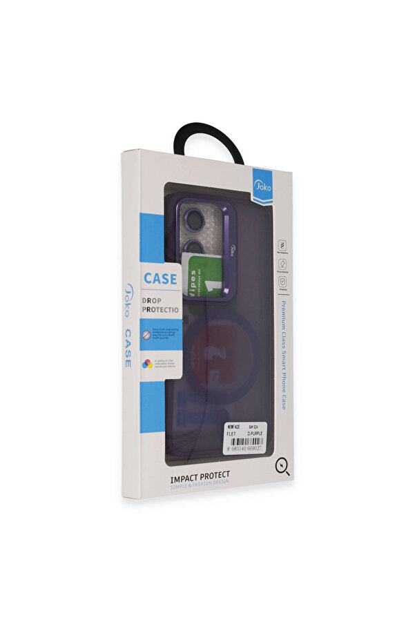 Evi̇mdeyokyok Joko Samsung Galaxy S24 Flet Lens Magsafe Kapak - Deri̇n Mor