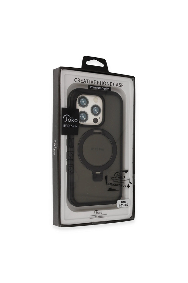 Evi̇mdeyokyok Joko Apple İphone 15 Pro Max Zorda Ai̇rbag Magsafe Standlı Kapak - Laci̇vert