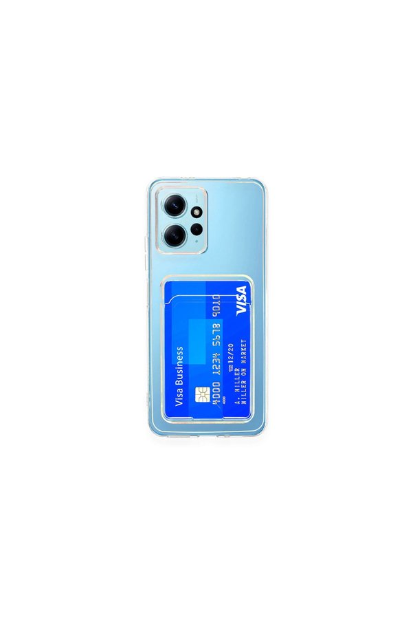 Evimdeyokyok Xiaomi Redmi Note 12 4G Kılıf Kart Şeffaf Silikon - Şeffaf