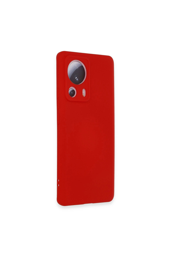 Evimdeyokyok Xiaomi Mi 13 Lite Kılıf Nano İçi Kadife Silikon - Kırmızı