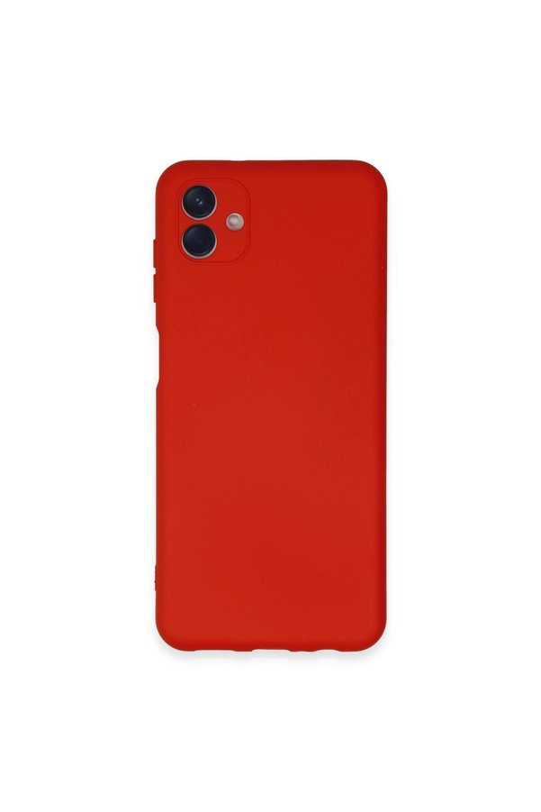 Evimdeyokyok Samsung Galaxy A04E Kılıf Nano İçi Kadife Silikon - Kırmızı