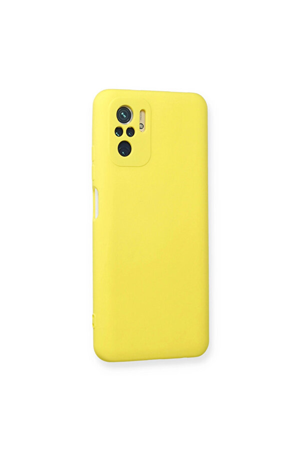 Evi̇mdeyokyok Xi̇aomi̇ Redmi̇ Note 10 Kılıf Nano İçi̇ Kadi̇fe Si̇li̇kon - Sarı
