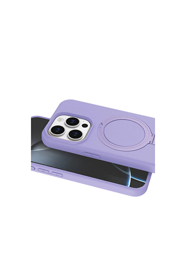 Evi̇mdeyokyok Apple İphone 15 Pro Max Regal Magsafe Standlı Kapak - Li̇la